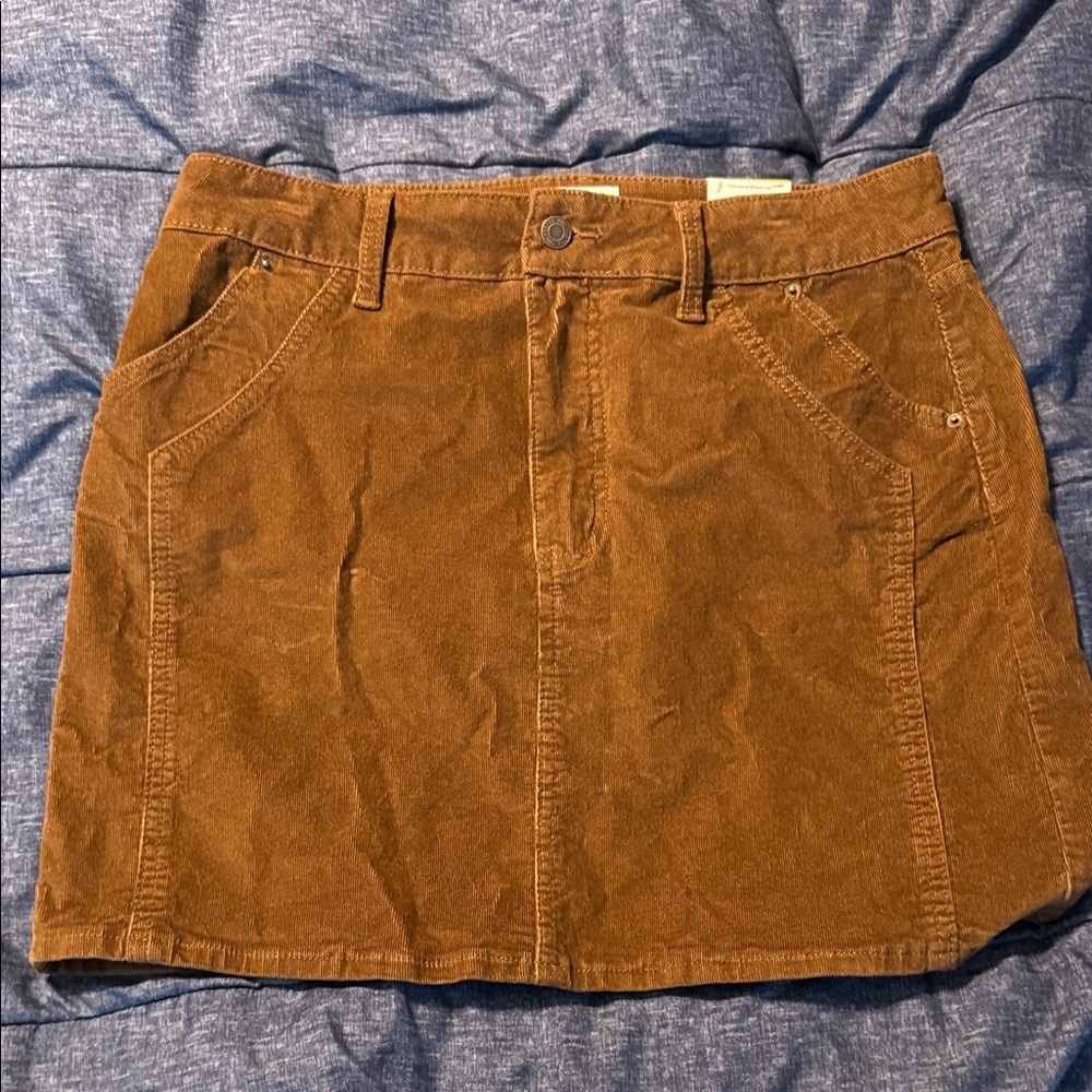 Time and Tru Brown Corduroy Skirt